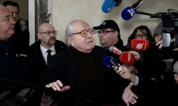 Photo d'archives de Jean-Marie Le Pen le 11 décembre 2017 à la cour d'appel de Versailles