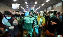 La fête sauvage organisée à Lieuron (Ille-et-Vilaine), le 1er janvier 2021