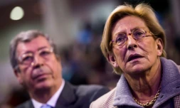 Patrick et Isabelle Balkany, le 3 décembre 2015 à Rueil-Malmaison