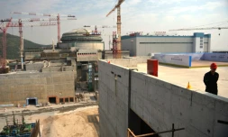 La centrale nucléaire de Taishan, dans la province du Guangdong, pendant sa construction, le 10 décembre 2013