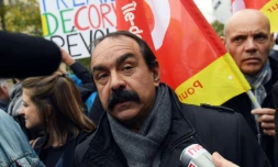 Le leader de la CGT Philippe Martinez le 16 novembre 2017 à Paris