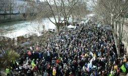 Une manifestation à Paris le 10 mars dernier pour garder les voies sur berge fermées à la circulation