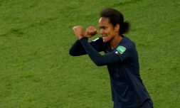 La Française Wendie Renard inscrit deux buts lors du match face à la Corée du Sud au Parc des Princes lors du Mondial le 7 juin 2019