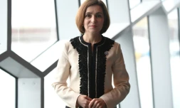 La présidente moldave Maia Sandu, le 17 mai 2023 à Reykjavik, lors d'un sommet du Conseil de l'Europe en Islande