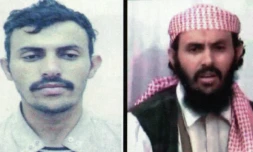 Montage photos non daté diffusé le 7 février 2020 par le ministère yéménite de l'Intérieur du Yéménite Qassem al-Rimi, chef du groupe Al-Qaïda dans la péninsule arabique (Aqpa)