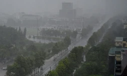 FORTE PL

Forte pluie à Vinh, ville côtière de la province de Nghe An, avant l'arrivée du typhon Kajiki, le 25 août 2025 au Vietnam

