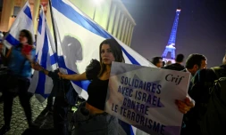 Rassemblement en solidarité avec Israël, place du Trocadéro à Paris, le 9 octobre 2023