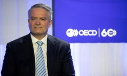 Mathias Cormann, le secrétaire général de l&rsquo;OCDE , à Paris au siège de l'OCDE, le 1er juin 2021