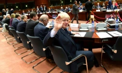 Boris Johnson à l'ouverture de la réunion des ministres des Affaires étrangères de l'UE le 14 novembre 2016 à Bruxelles