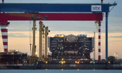Chantier de STX France près de Saint-Nazaire le 20 octobre 2016
