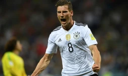 Le milieu de la Mannschaft Leon Goretzka auteur d'un doublé face au Mexique en demie de la Coupe des Confédérations, le 29 juin 2017 à Sotchi