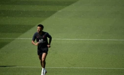 L'attaquant brésilien du Paris-SG, Neymar, à l'entraßnement à Saint-Germain-en-Laye, le 29 août 2019