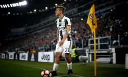 La pépite argentine de la Juventus Paulo Dybala lors du match contre le Genoa, le 23 avril 2017 au Juventus Stadium