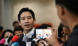 Le chef du parti MFP Pita Limjaroenrat le 7 août 2024 à Bangkok en Thaïlande