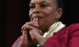 L'ancienne ministre de la Justice Christiane Taubira Ă New York le 29 janvier 2016