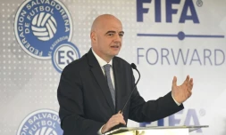 Le président de la Fifa Gianni Infantino à San Salvador, le 20 novembre 2019