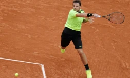 Le Suisse Stanislas Wawrinka face à l'Espagnol Albert Ramos, le 1er juin 2016 à Roland-Garros