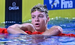 Le Français Léon Marchand vient de remporter le 200 m quatre nages des Mondiaux de natations le 22 jujin 2022 à Budapest