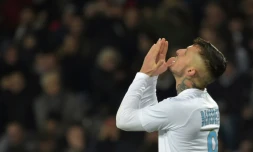 L'attaquant argentin de l'OM Dario Benedetto lors d'un match à Toulouse, le 24 novembre 2019