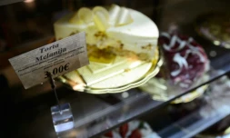 Un gâteau Melania dans une pâtisserie de Sevnica, en Slovénie, ville natale de la nouvelle première dame des Etats-Unis, le 20 décembre 2016