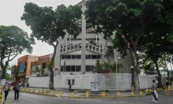 Vue générale de l'ambassade de France à Caracas, le 5 juin 2020