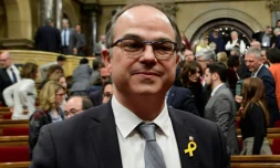Jordi Turull n'a pas réussi à se faire élire au parlement catalan, à Barcelone le 22 mars 2018
