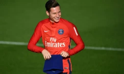 L'Allemand Julian Draxler lors d'un entraînement du PSG, le 12 octobre 2017 à Saint-Germain-en-Laye