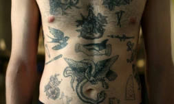 Un jeune Iranien montre ses tatouages à Téhéran, le 7 novembre 2023