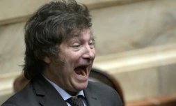 Le président élu argentin Javier Milei lors d'une session au Parlement argentin à Buenos Aires, le 29 novembre 2023, lorsqu'il est officiellement désigné vainqueur de la présidentielle