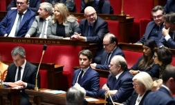 Le Premier ministre Gabriel Attal devant l'Assemblée nationale à Paris, le 30 janvier 2024