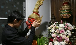 L'astrologue birman en exil Linn Nhyo Taryar, le 7 décembre 2025 à Bangkok