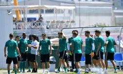 Les joueurs allemands lors d'un entraînement, le 20 juin 2018 à Sotchi