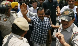 Arvind Kejriwal, l'un des principaux opposants du Premier ministre Narendra Modi, le 11 mai 2024 Ă New Delhi