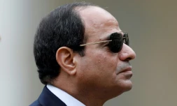 Le président égyptien Abdel Fattah al-Sissi aux Invalides à Paris le 24 octobre 2017