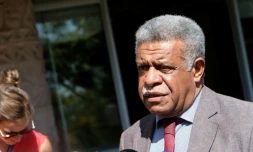 Louis Mapou, chef du groupe UNI au CongrÚs calédonien, en novembre 2018 à Nouméa