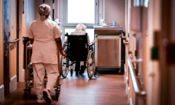 Dans un EHPAD à Paris, le 5 juillet 2018