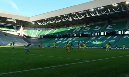 Match à huis clos entre Saint-Etienne et Nantes, le 12 janvier 2020 à Geoffroy Guichard 