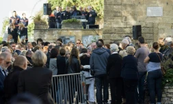 Obsèques des étudiantes tuées dimanche à Marseille, le 5 octobre 2017 à Éguilles dans les Bouches-du-Rhône