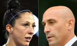 Combo des photos de Jenni Hermoso et Luis Rubiales