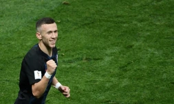Le milieu de terrain croate Ivan Perisic lors de la demi-finale remportée contre l'Angleterre, le 11 juillet 2018 à Moscou