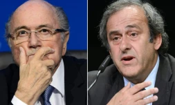 Photomontage de Joseph Blatter et Michel Platini