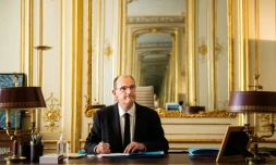 Le Premier ministre français Jean Castex à l'Hôtel Matignon à Paris le 3 août 2020