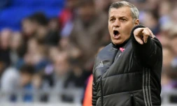 L'entraîneur de Lyon Bruno Genesio, le 22 octobre 2016 lors du match contre Guingamp au Parc OL