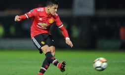 Alexis Sanchez lors du match de Manchester United face à Yeovil Town en Coupe d'Angleterre le 28 janvier 2018