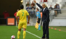 L'entraîneur de Nantes Vahid Halilhodzic lors de la défaite à Bordeaux 3-0 en 9e journée de L1 le 7 octobre 2018