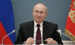 Le président russe Vladimir Poutine, le 17 mars 2021 à Moscou 