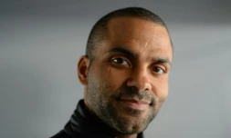 L'ancien basketteur Tony Parker, quadruple champion NBA avec les Spurs de San Antonio, lors d'une conférence de presse, le 14 juin 2019 au Mans