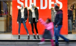 La vitrine d'une boutique à Nantes le 12 janvier 2018