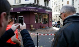 Le restaurant Casa Nostra, le 15 novembre 2015 à Paris, deux jours après les attentats