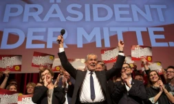 Alexander Van der Bellen, élu président de la République autrichienne, le 4 décembre 2016 à Vienne